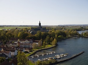 View over castle in Vadstena 